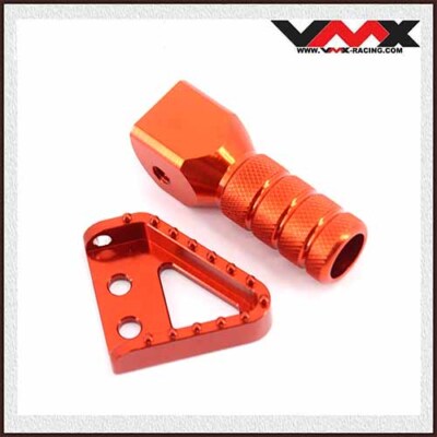 CNC Rear Brake Pedal Step Plate Tip Gear Shift Lever Fit KTM 125-530cc 2000-2016