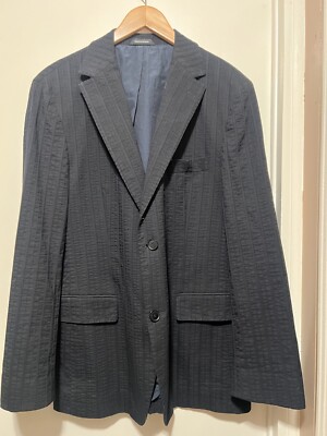 40R Hugo Boss Pasolini/Movie Blazer Men 40 Navy Stripe Suit