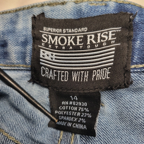 Smoke Rise Boys Jeans Acid Wash Distressed Jeans Size 14 Skinny Fit - Picture 4 of 15
