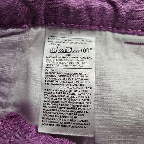 Old Navy Everyday Shorts Womens 4 Purple Chinos Shorty Mid Rise Beach 6" Inseam - 第 8/10 張圖片