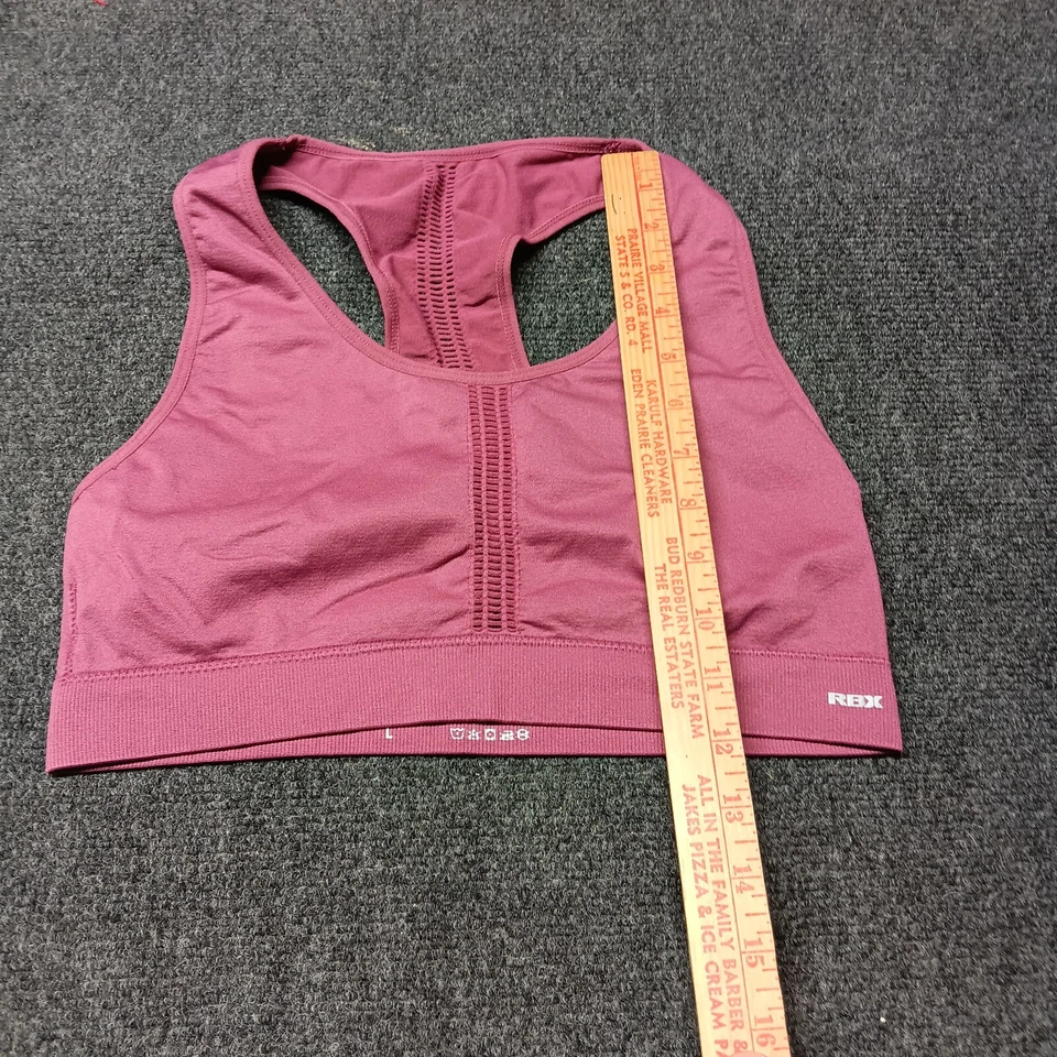 RBX Reebok Sports Bra Women Large Magenta Racerback Wireless - Image 3 of 4