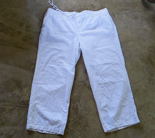 Old Navy Hot Linen Wide Leg Pants Size XL Pull On White Flowy Beach  Lagenlook