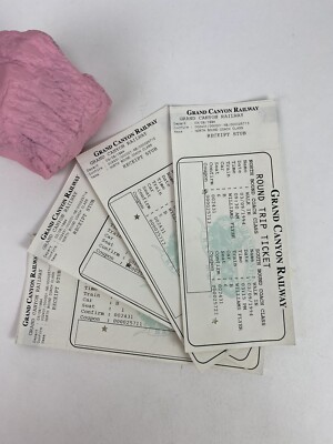 1994 Grand Canyon Railway Round Trip Williams Flyer Tickets (Lot of 4)
