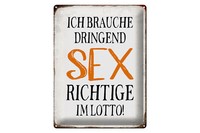 Blechschild Spruch 30X40Cm Ich Brauche Dringend Sex
