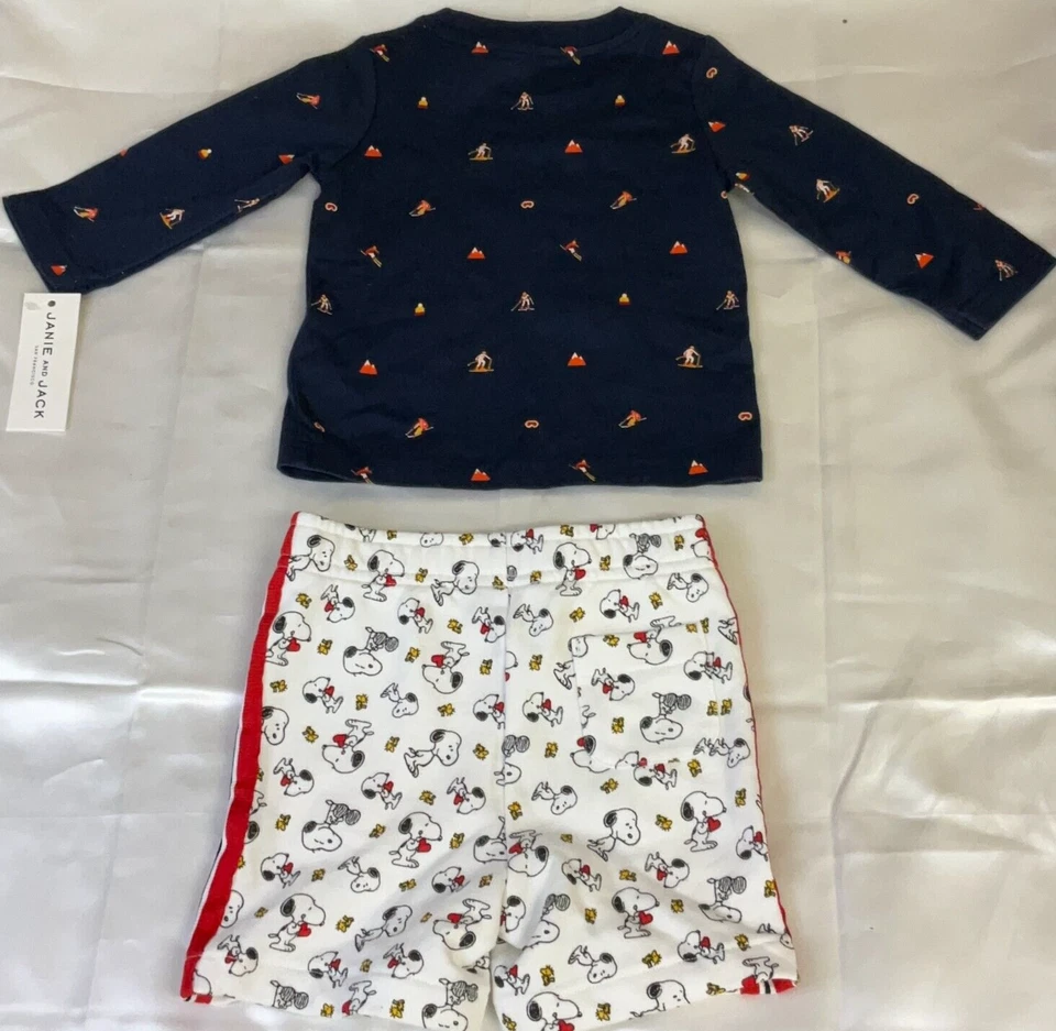 Janie And Jack Camiseta Pantalones Cortos Gorro Sombrero Calcetines Conjunto Niños Talla 6 a 12 Meses Azul Foto 3 de 4