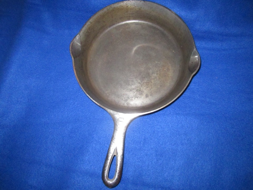 No 6 Griswold 699D Chrome/Nickel Plate Cast Iron Skillet/Frypan Large