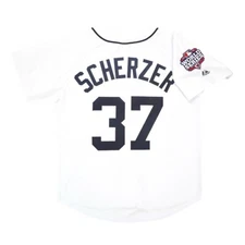Max Scherzer 2012 Detroit Tigers World Series Home White Jersey Men's (S-3XL)