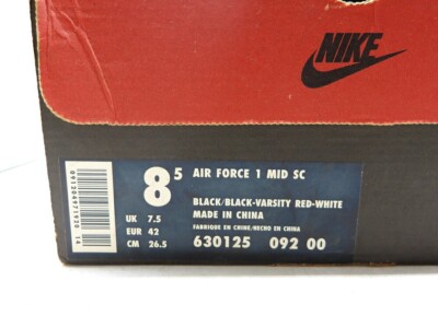 Nike 1998 AIR FORCE1 MID SC BLACK 630125-092 Size 26.5cm 202411R  