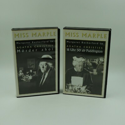 2 VHS - Miss Marple - Mörder ahoi & 16 Uhr 50 ab Paddington #Agatha christie