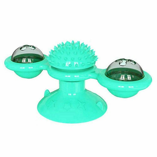 Toys para mascotas molino de viento calmante giratorio para gatito con hierba gatera bola LED tocadiscos - Imagen 10 de 14