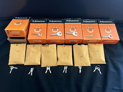 Lot Of 598 UNUSED Vtg Master Lock  Key Blank  500KR, 105K. 500KL, 10K, 22KR, 10K