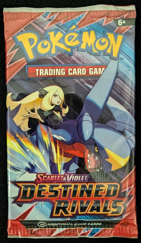 Pokemon SEALED UNOPENED BOOSTER PACK Destined Rivals Cynthia and Garchomp Art