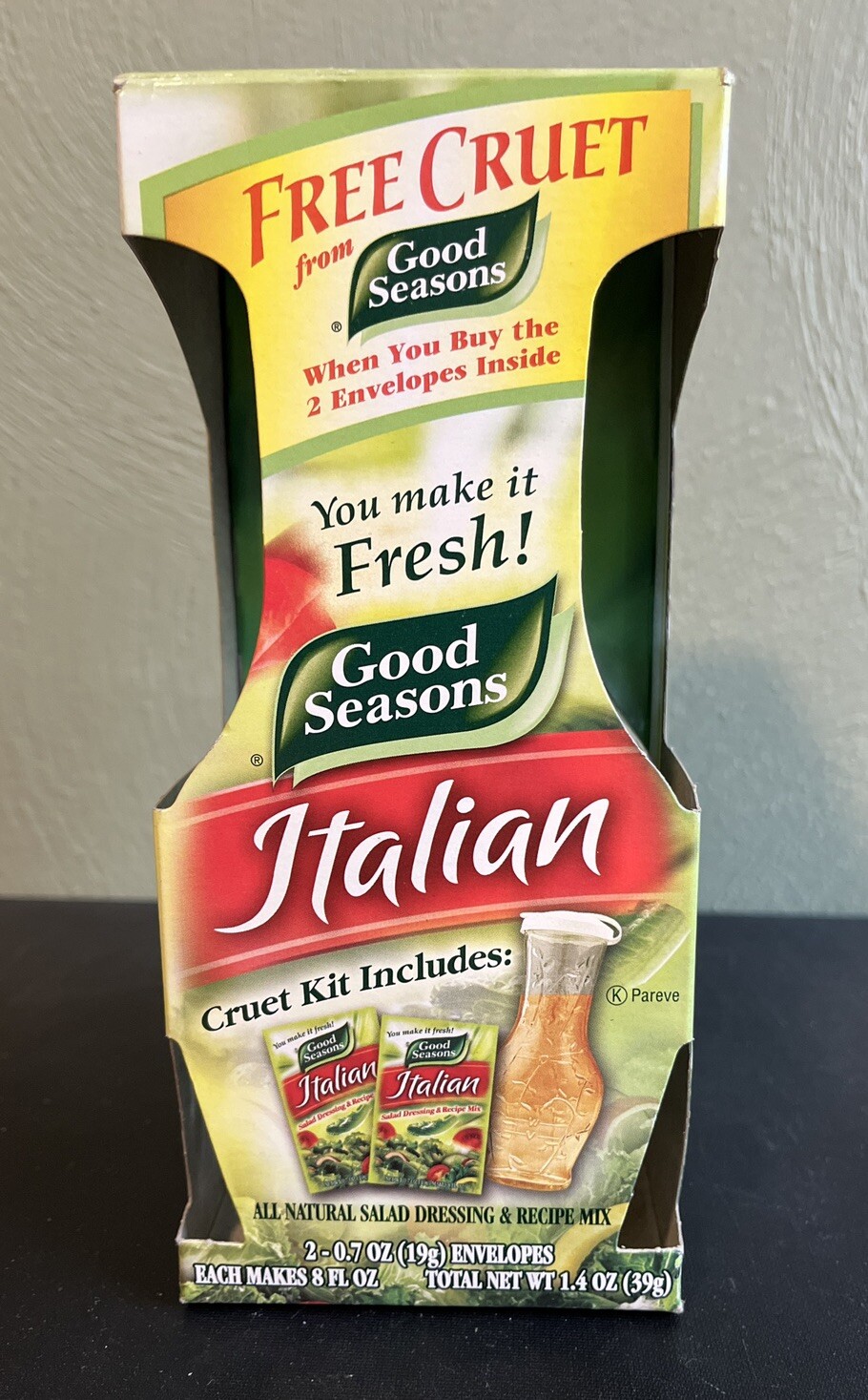 Good Seasons Italian Cruet Kit Dressing &Recipe Mix *read* New Old
