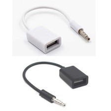 For Car Audio 3.5MM to USB Female Connector USB CD Player Car MP3 Adapter Cable