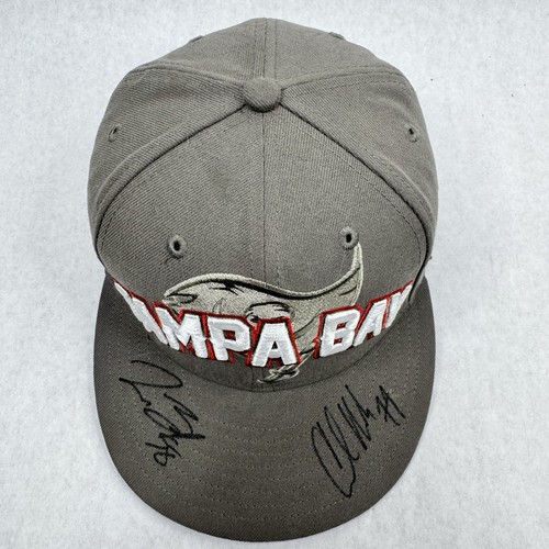 SIGNED New Era Tampa Bay Buccaneers Quincy Black, Carl Nicks Gray 59FIFTY Size 7 - Picture 3 of 16