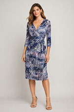 SPORTSCRAFT Dress Size 8 Stretch Wrap Shift Floral Geometric