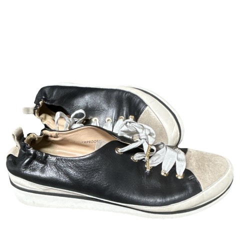 Ron White Novena Black Platino Leather w/ Metallic Gold - Shoes Sz 9 or 39.5