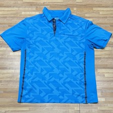 Nike Golf Tour Peformance Polo Shirt Mens Medium Dri-Fit Blue Short Sleeve