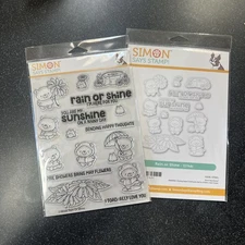 Simon Says Stamp Rain or Shine Clear Stamp Set and Matching Dies~~New
