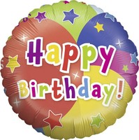 Folienballon Happy Birthday Bunt Ø 45 Cm Ballons