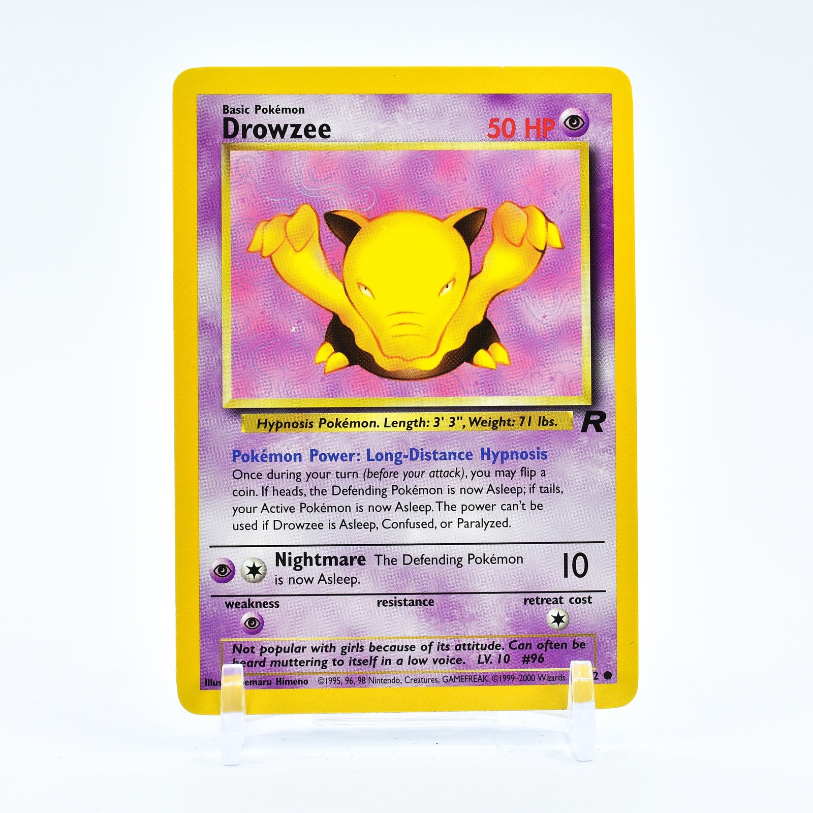 Drowzee - 54/82 Team Rocket Unlimited Common Pokemon - NM