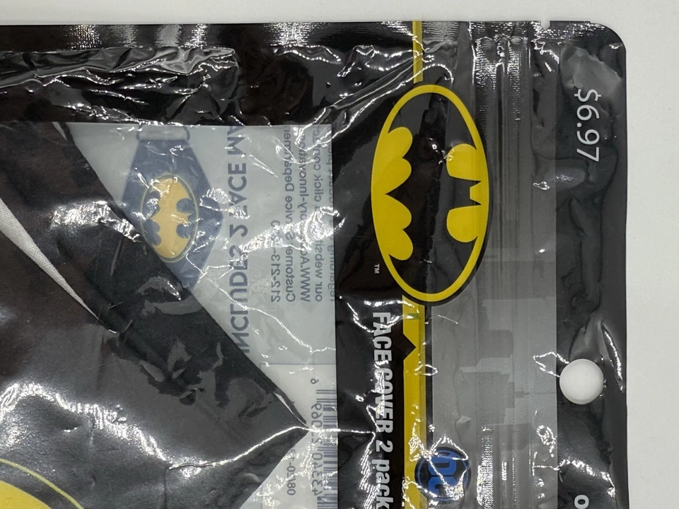 2-Pack BATMAN Cloth Face Cover Masks - Washable Reusable DC Comics - Image 4 of 4