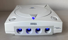 Region Free Sega Dreamcast Console, Blue LEDs, New Battery & Holder NTSC & PAL