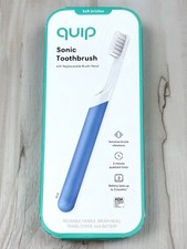 QUIP Soft Bristle Electric SONIC TOOTHBRUSH Battery 2-Minute Timer Blue NIP NEW