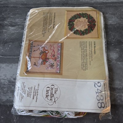 VTG Creative Circle 2438 Cross Stitch Kit Merry Go Round Horse 13x13 - 1988 