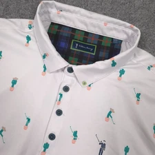 William Murray Polo Shirt Mens XL Cactus AOP Golf Victoria Masters Invitational