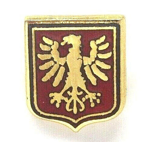 Phoenix Firebird Emblem Lapel Pin Gold Red Enamel Shield Hat Jacket Accessory