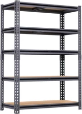 Heavy Duty Adjustable Shelving Unit, Garage Rack with 2400Lbs Capacity 5-Tier 