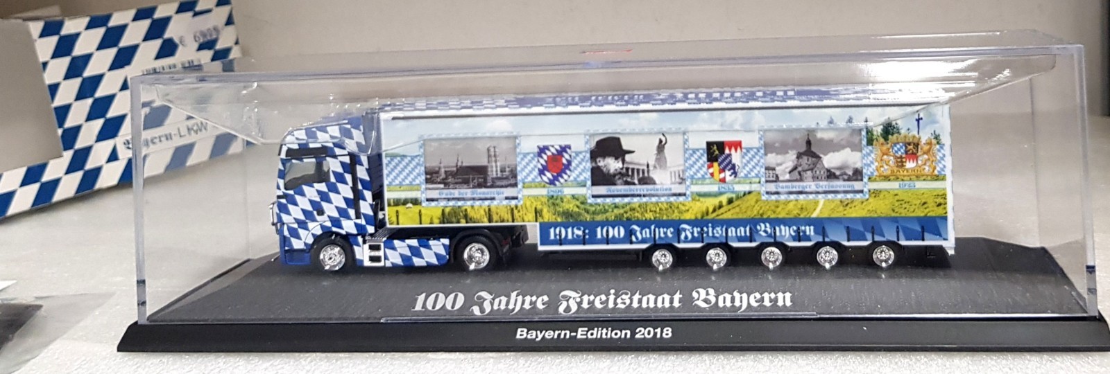Herpa 932547, MAN TGS XXL Meus.-SZ ""100 J. Freistaat Bayern"", PC, 1/87, NEU&OVP