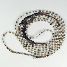 Silpada Sterling Silver Magnificent Mile Pearl Bead Copper N1993 Necklace 61”