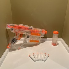 Nerf Gun Ghost Ops Shadow ICS-6 Modulus Clear Dart Blaster Lights Work 