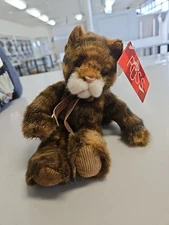 Russ Berrie Heartcraft Collection TABATHA 12” Tabby Cat Plush Brown Kitty w tags