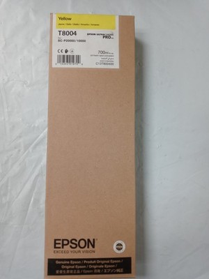 Genuine Epson Yellow Ink Cartridge T8004 Date expired: October 2023