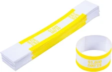 L LIKED Pack of 100 Currency Band Bundles Self Sealing Currency Straps Bands Mon