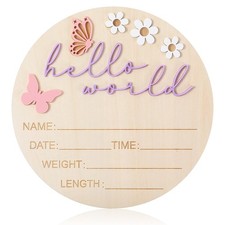 Hello World Newborn 5.9 inches diameter , 0.197 thickness , Purple