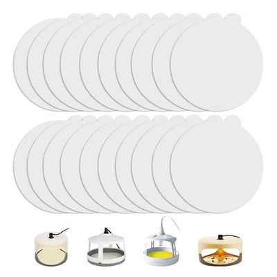 20PCS Disques Adhésifs Piège à Puces, Tampons Ronds 18cm/7,1" Remplacement Blanc - Photo 1/4