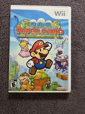 Super Paper Mario Nintendo Wii Platformer Manual Included NTSC-U/C E 2007