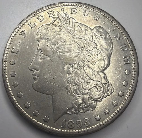 1893 cc Morgan Silver Dollar - E8
