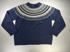 Original Weatherproof Vintage Sweater Mens Medium Blue Gray Knit Pullover