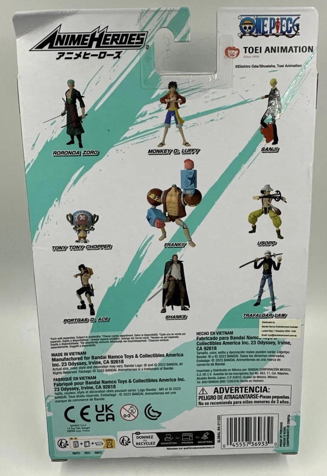 "Figura de acción Bandai One Piece Anime Heroes Sanji 2023 6"" CAJA SELLADA DE FÁBRICA nueva" Foto 2 de 4
