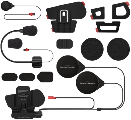 Sena 60S Motocicleta Comunicación Auriculares Malla Onda Bluetooth Kit Completo - PLATEADO Foto 3 de 3