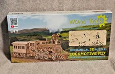 Wood Trick Locomotive R17 Model Mechanical 3D Puzzle Self Assembly Kit NEW!