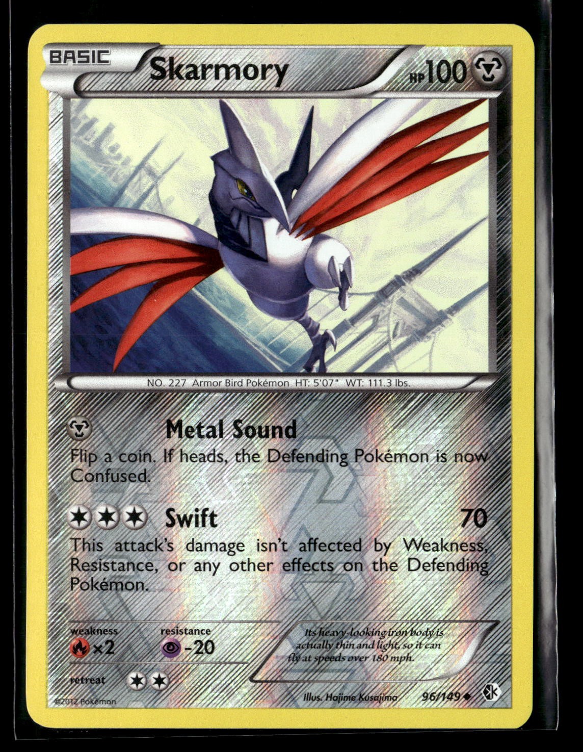 Skarmory (96) Reverse Holofoil Boundaries Crossed 96/149 LP