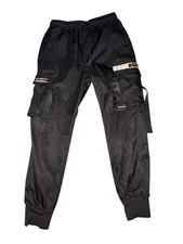 Aelfric Eden Land Combat Group Black Cargo Jogger Pants Straps Small