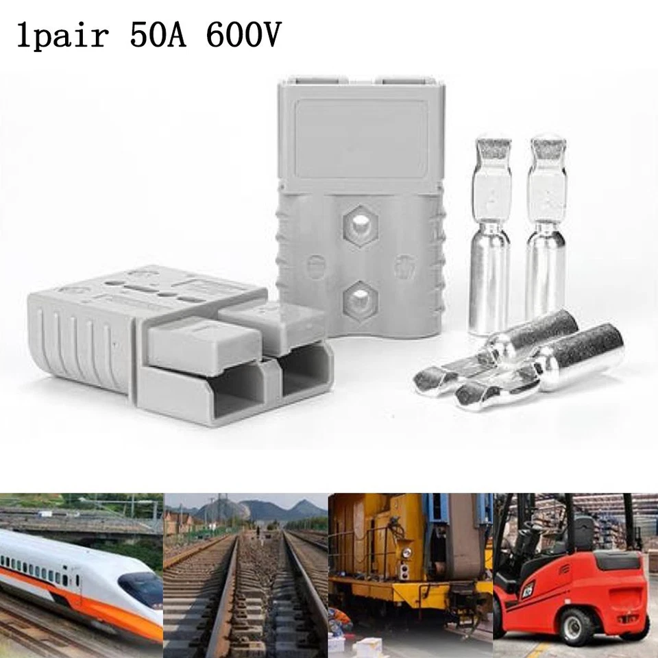 Kit connettore di alimentazione batteria rimorchio argento rame con spina di ric - Immagine 2 di 4