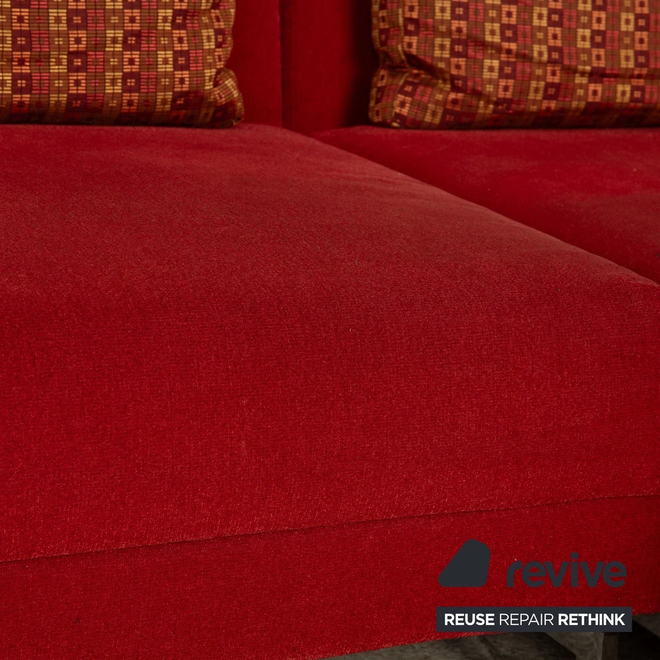 Brühl Moule Stoff Ecksofa Rot Recamiere Rechts manuelle Funktion Relaxfunktion - Bild 4 von 4